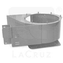 355848 - Caja del ventilador inferior izquierdo Grégoire G8 y G2 - inox